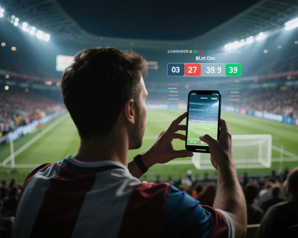 移动端观看赛事直播示意图